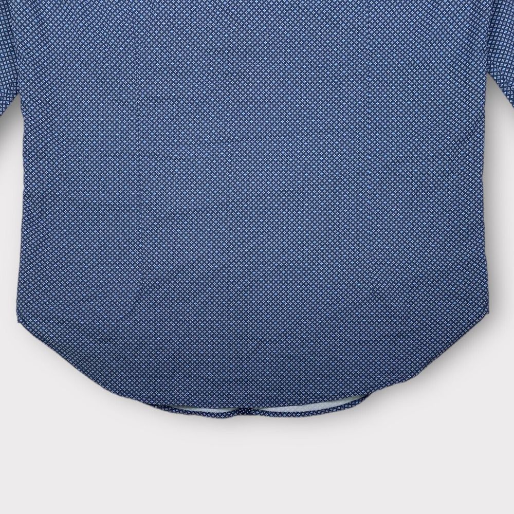 W.R.K Work Rest Karma Men's Small Medallion 4 Way Stretch Button Shirt Blue - Picture 10 of 14